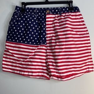 Chubbies Men’s Mericas Multicolor American Flag Casual Shorts Size Large